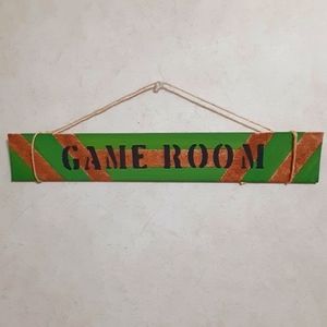 GAME ROOM HANDMADE SIGN
